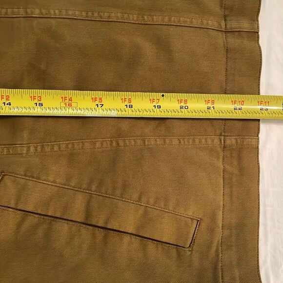 Ava & Viv Olive Green Cropped Jacket Womens Size 1X Button Up Long Sleeves - Picture 7 of 11